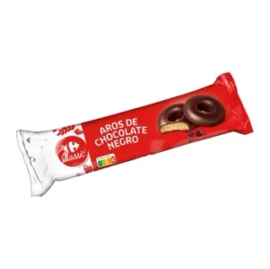 Aros de Chocolate Negro Carrefour 128 G.