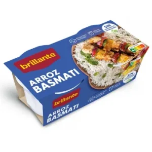 Arroz Basmati para Microondas Brillante sin Gluten Pack de 2 Unidades de 125 G.