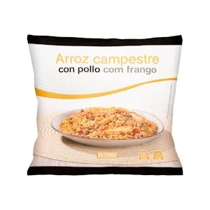 Arroz Campestre con Pollo Hacendado Ultracongelado 0.35 KG