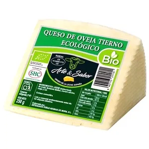 Arte & Sabor Bio Queso de Oveja Tierno Ecológico, Cuña de 250 G.