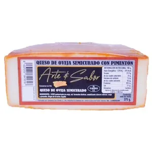 Arte&sabor Queso de Oveja Semicurado con Pimentón 375 G.