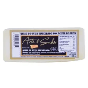 Arte&sabor Queso Oveja Semicurado con Aceite de Oliva 375 G.