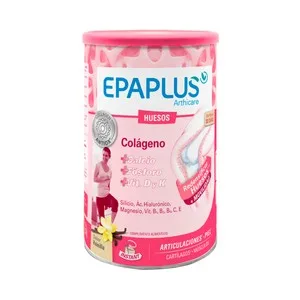 Epaplus Arthicare Colágeno, Calcio, Fósforo y Vitaminas D y K, Sabor Vainilla, para el Cuidado de las Articulaciones 383 G.