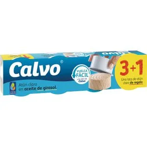 Atún Claro Aceite Girasol Pack 3+1 4 X 52 Gr