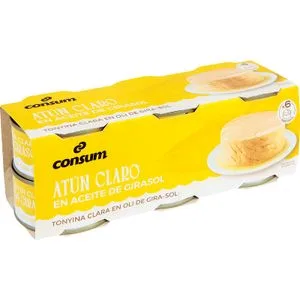 Atún Claro Aceite Girasol Pack de 6 6 X 52 Gr