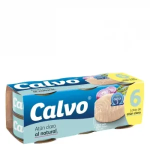 Atún Claro al Natural Calvo Pack de 6 Unidades de 56 G.