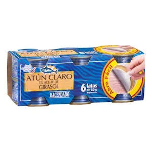 Atún Claro en Aceite de Girasol Hacendado 0.48 KG
