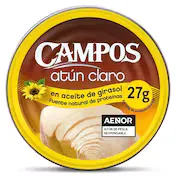 Atún Claro en Aceite de Girasol Campos, Pack 3x70 G