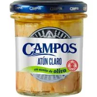 Atún Claro en Aceite de Oliva Campos, Frasco 180 G