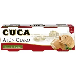 Atún Claro en Aceite de Oliva Cuca Pack de 3 Latas de 48 G.