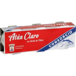 Atún Claro en Aceite de Oliva Pack 3 Consorcio