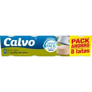Atún Claro en Aceite Oliva Pack 8 Calvo