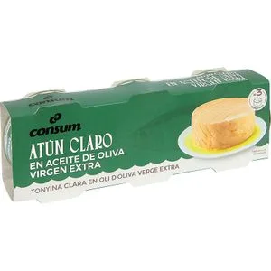 Atún Claro Virgen Extra en Aceite de Oliva 3 X 52 Gr