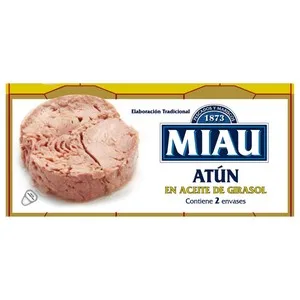 Miau Atún en Aceite de Girasol 2x52g 104 G