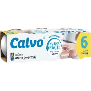 Calvo Atún en Aceite Vegetal Lata de 104 G.