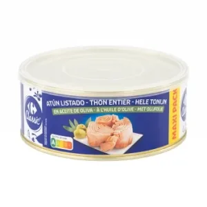 Atún en Aceite de Oliva Classic Carrefour Lata 650 G.
