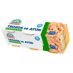Salvora Atún en Aceite de Oliva en Trozos Pack 6 Latas de 52 Gr. 312 G