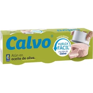 Atún en Aceite de Oliva Vuelca Fácil Pack 3 Calvo