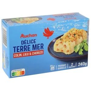 Auchan Abadejo, Carbonero y Chorizo 2 X 120 G. Producto Alcampo. 240 G