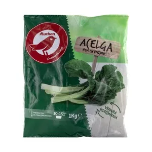Auchan Acelgas Seleccionadas en Porciones 1 Kg. Producto Alcampo 1000 G