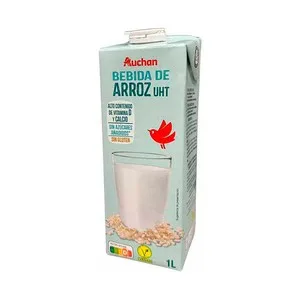 Auchan Bebida de Arroz con Alto Contenido de Calcio y Vitamina D 1 L. Producto Alcampo 1000 ML