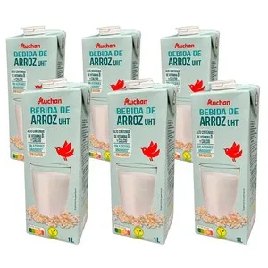 Auchan Bebida de Arroz con Alto Contenido de Calcio y Vitamina D 6 X 1 L. Producto Alcampo 6000 ML