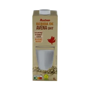 Auchan Bebida de Avena con Alto Contenido de Calcio y Vitamina D 1 L. Producto Alcampo 1000 ML