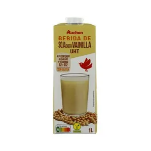Auchan Bebida de Soja con Sabor a Vainilla 1 L. Producto Alcampo 1000 ML