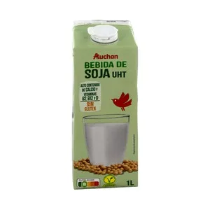 Auchan Bebida de Soja sin Gluten y Enriquecida con Calcio y Vitaminas a y D 1 L. Producto Alcampo 1000 ML
