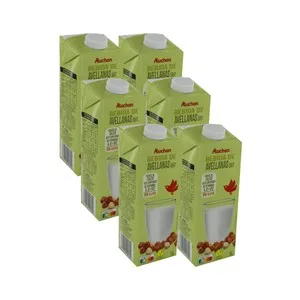 Auchan Bebida Vegetal de Avellana 6 X 1 L. Producto Alcampo 6000 ML
