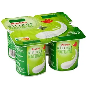 Auchan Bífidus de Sabor Natural 4 X 125 G. Producto Alcampo 500 G