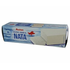 Auchan Bloque de Helado con Sabor a Nata 1 L. Producto Alcampo 1000 ML