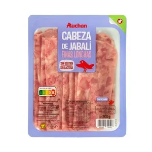 Auchan Cabeza de Jabalí Cortada en Finas Lonchas 200 G Producto Alcampo.