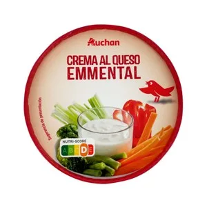 Auchan Crema de Queso para Untar Emmental 125 G. Producto Alcampo