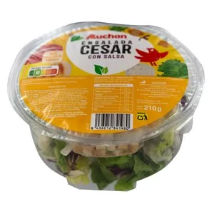 Auchan Ensalada César (salsa, Pechuga de Pollo, Picatostes y Queso) 210 G. Producto Alcampo
