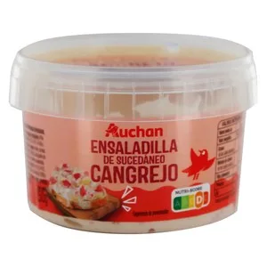 Auchan Ensaladilla de Sucedáneo de Cangrejo, Lista para Tomar 250 G. Producto Alcampo