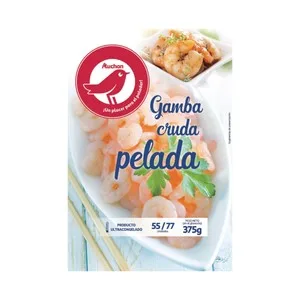 Auchan Gamba (55 / 77) Cruda, Pelada y Ultracongelada 375 G. Producto Alcampo