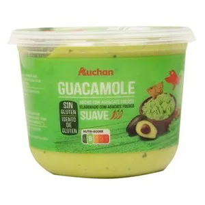 Auchan Guacamole Suave, Elaborado con Aguacate Fresco 500 G. Producto Alcampo