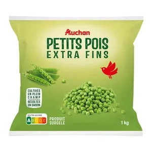 Auchan Guisantes Extra Finos Ultracongelados 1 Kg Producto Alcampo. 1000 G