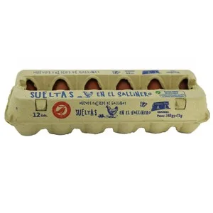Auchan Huevos de Gallinas Sueltas en el Gallinero Clase L y Cat. a 12 Uds. Producto Alcampo