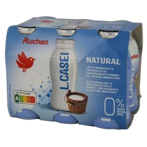 Auchan L. Casei Desnatado Natural sin Azúcares Añadidos 6 X 100 G Producto Alcampo. 600 G