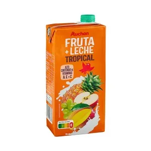 Auchan Leche con Zumo de Frutas Tropical 1 L. 1000 ML