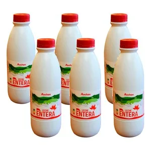 Auchan Leche de Vaca Entera 6 X 1,5 L Producto Alcampo. 9000 ML