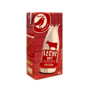 Auchan Leche Entera de Vaca 1 L. Producto Alcampo 1000 ML