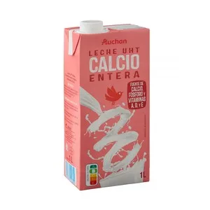 Auchan Leche Entera de Vaca, Enriquecida con Calcio 1 L. Producto Alcampo 1000 ML