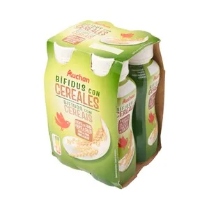 Auchan Leche Fermentada con Bífidus de Cereales 4 X 154 Ml Producto Alcampo. 640 G