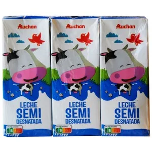 Auchan Leche Mini Semidesnatada 6 X 200 Ml Producto Alcampo. 1200 ML