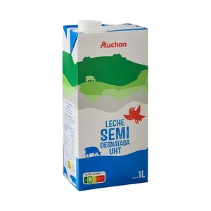 Auchan Leche Semidesnatada de Vaca 1 L. Producto Alcampo 1000 ML