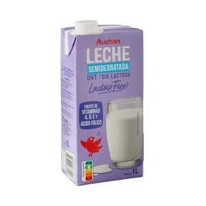 Auchan Leche Semidesnatada de Vaca, sin Lactosa 1 L. Producto Alcampo 1000 ML