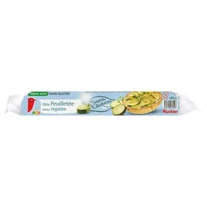 Auchan Masa de Hojaldre Circular, Elaborada sin Gluten 280 G Producto Alcampo.